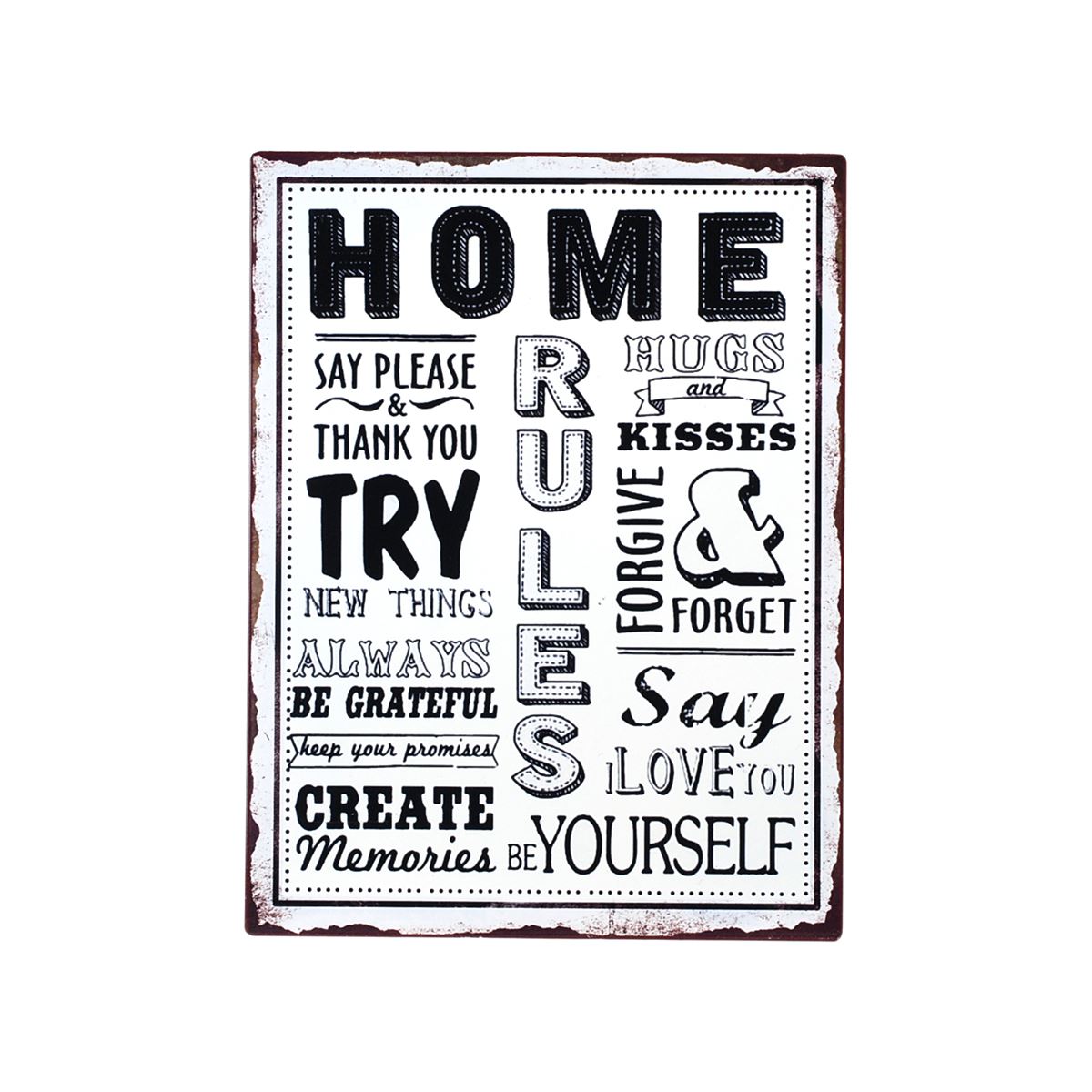 PLACA PARED HOME 25X33CM