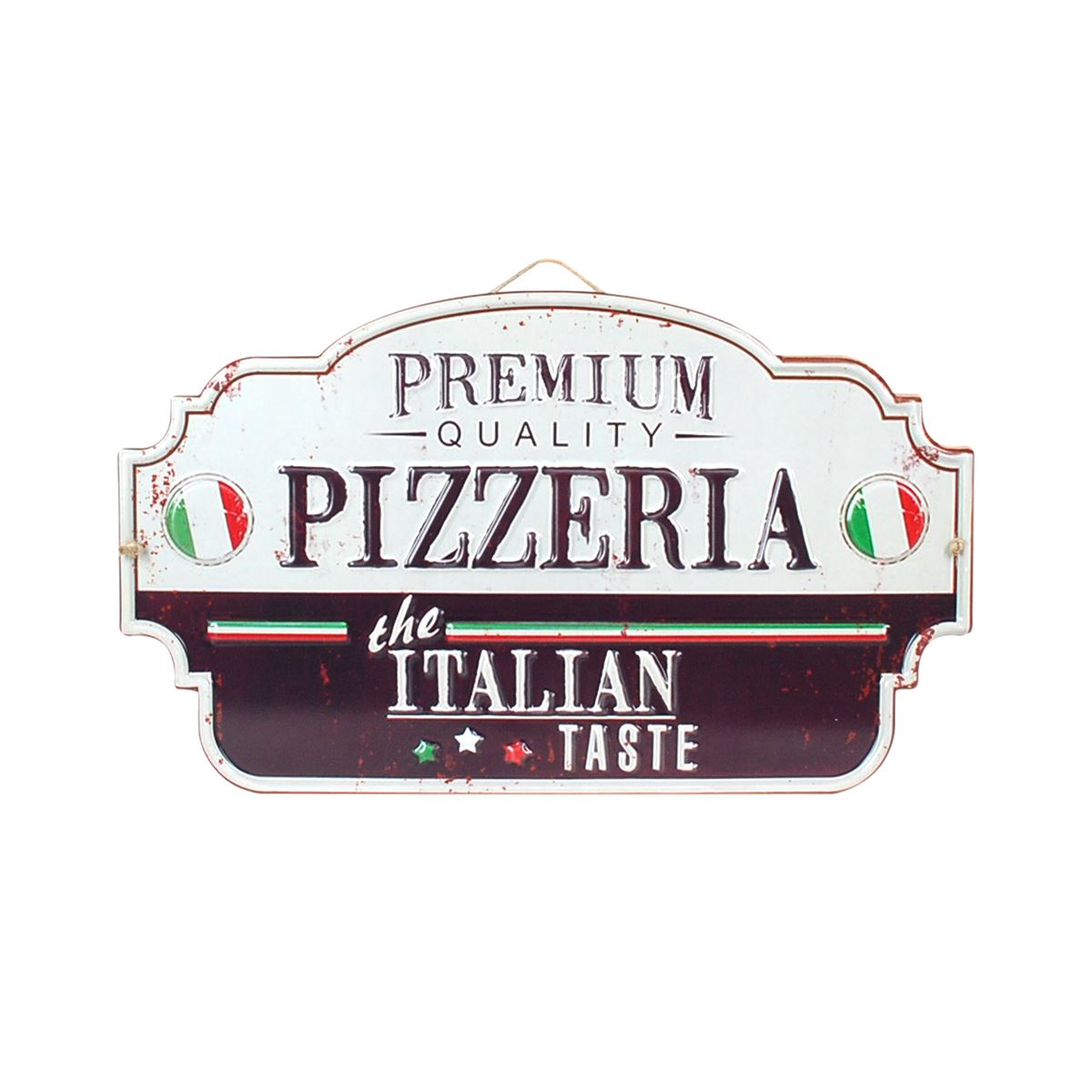 PLACA PARED PIZZERIA 24X40CM