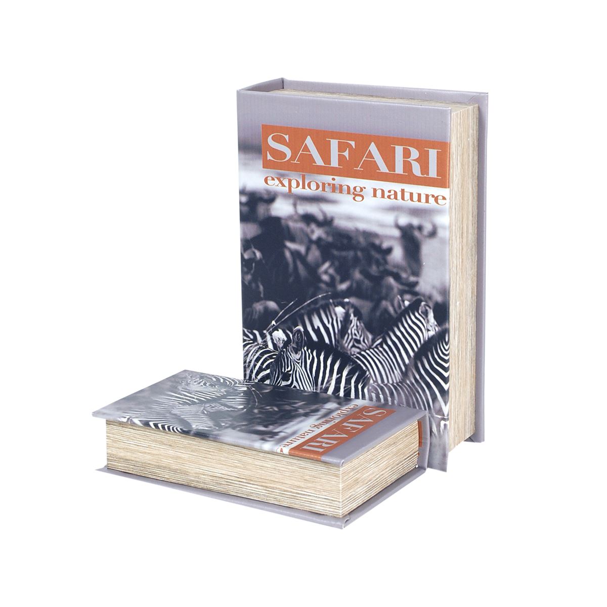 SET 2 CAJAS LIBRO SAFARI ZEBRA