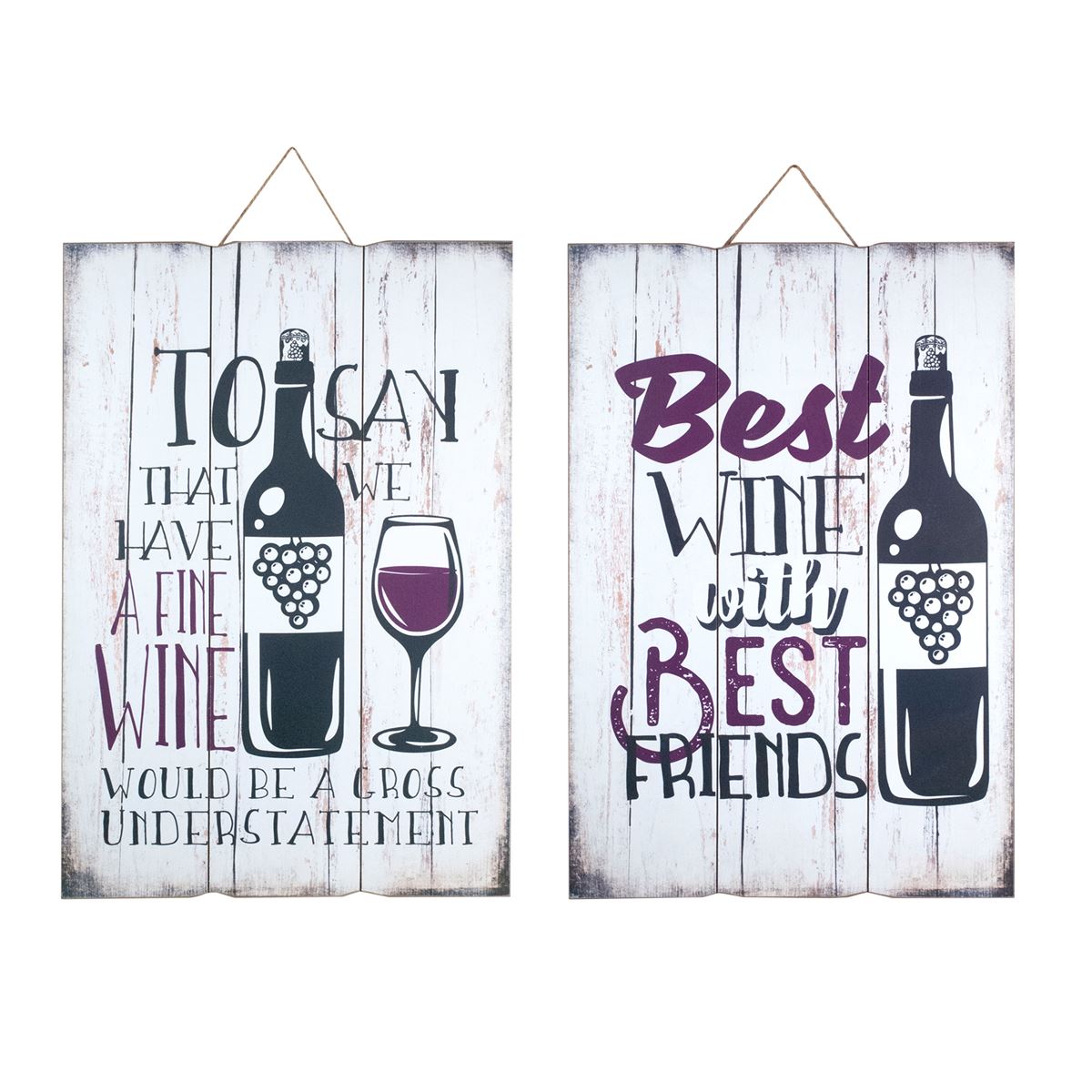 PLACA PARED VINO 2 DIF