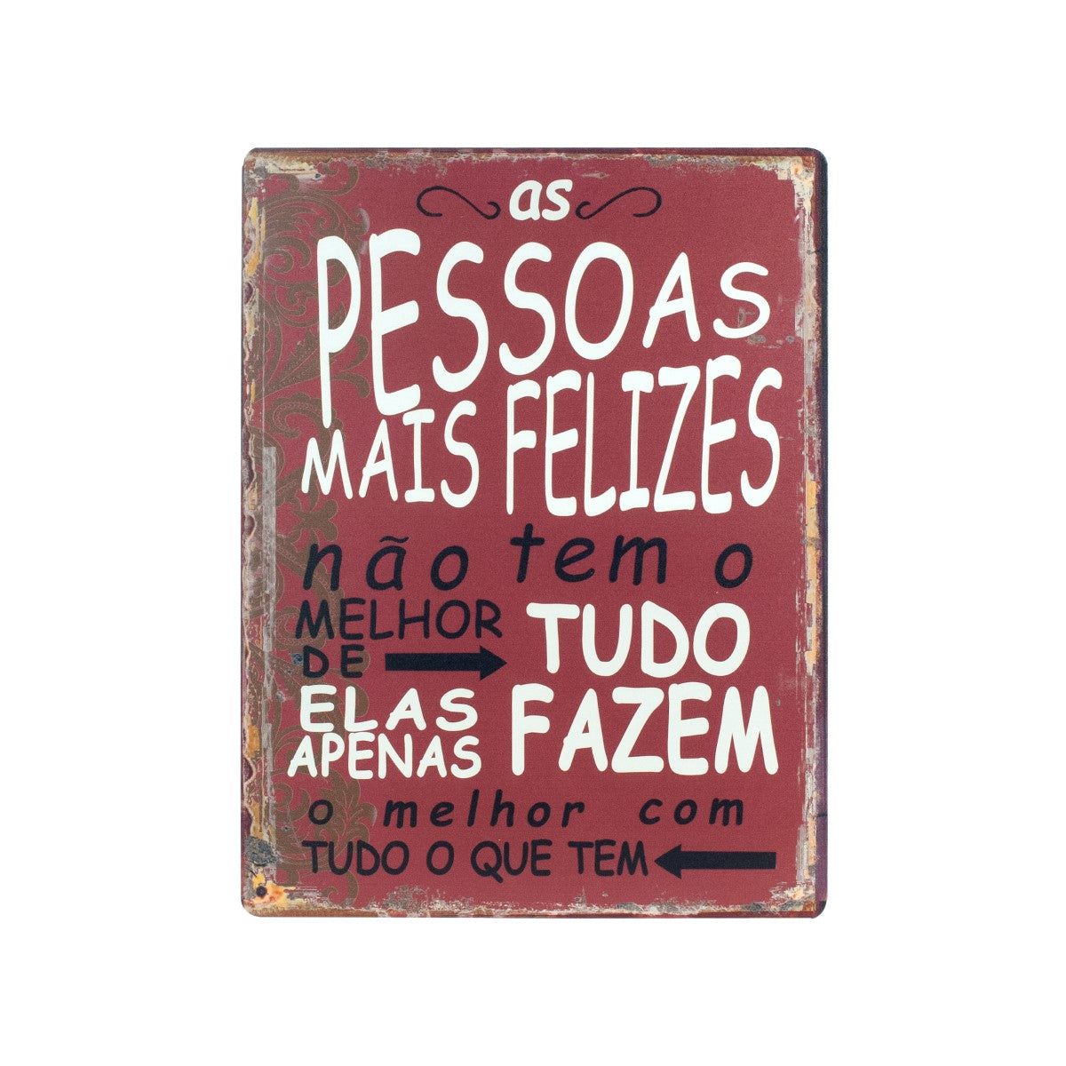 PLACA PARED PESSOAS FELIZES