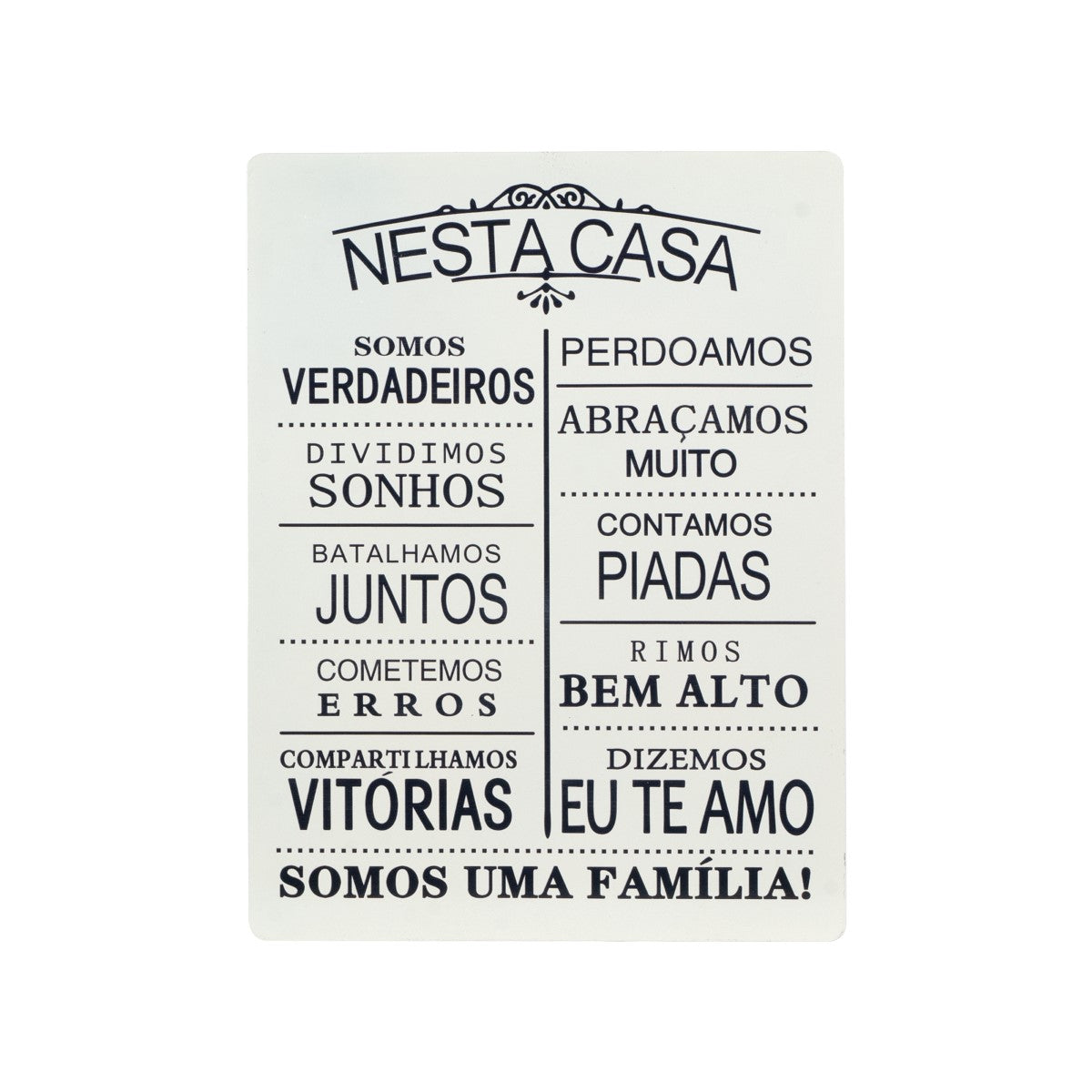 PLACA PARED NESTA CASA