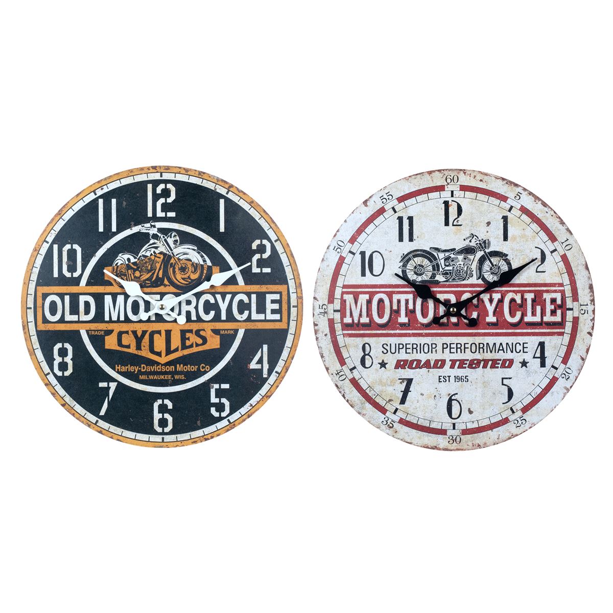 RELOJ PARED 34CM MOTOS