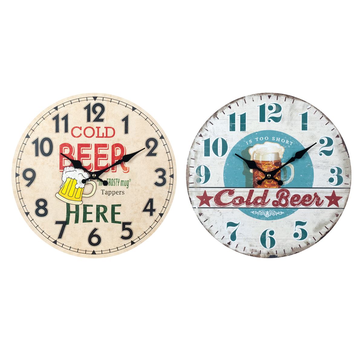 RELOJ PARED CERVEZA 34CM